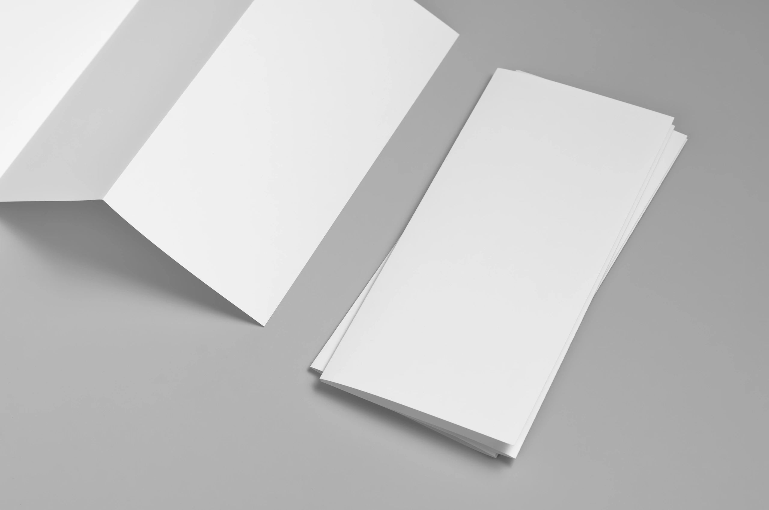 Folded brochure mockup for catalogue and brochure design
